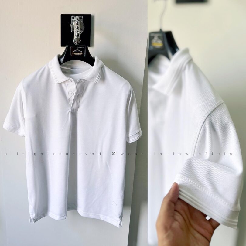 White basic polo shirt