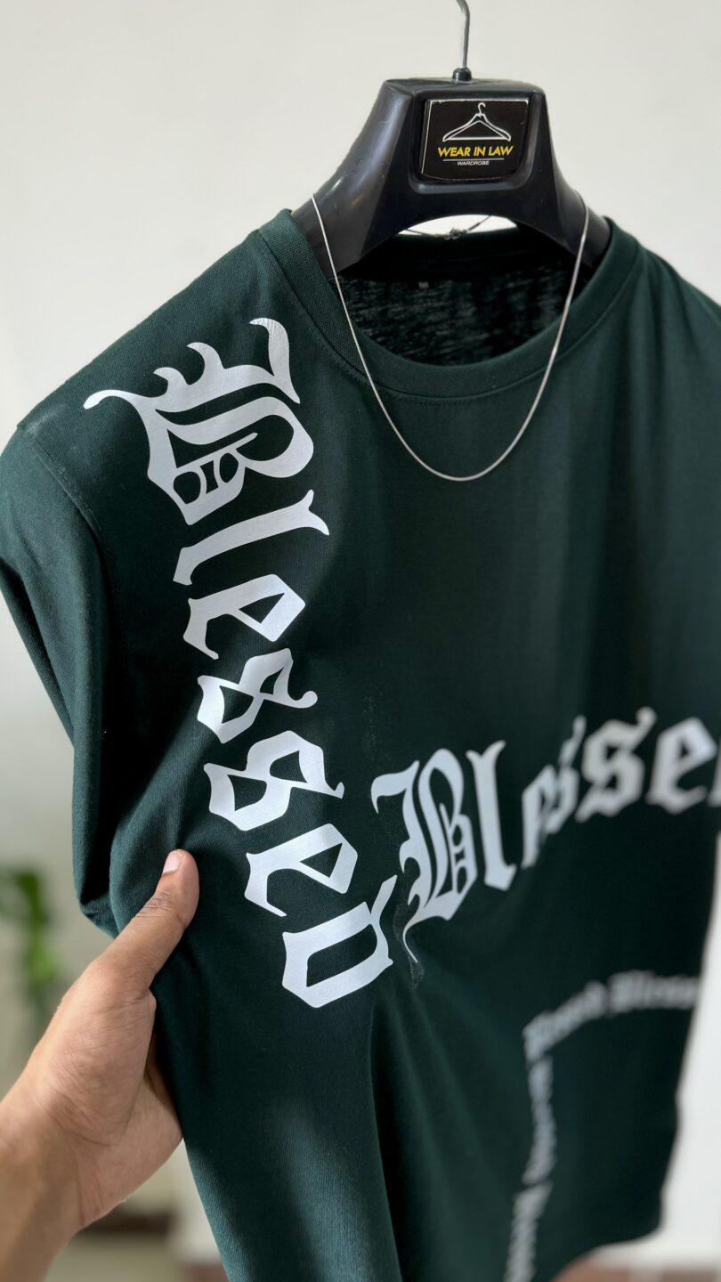 Blessed drop shoulder graphic tshirt - Image 2