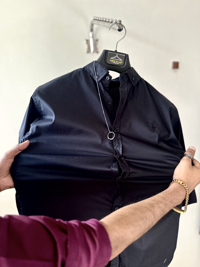 Strachable black casual shirt - Image 2
