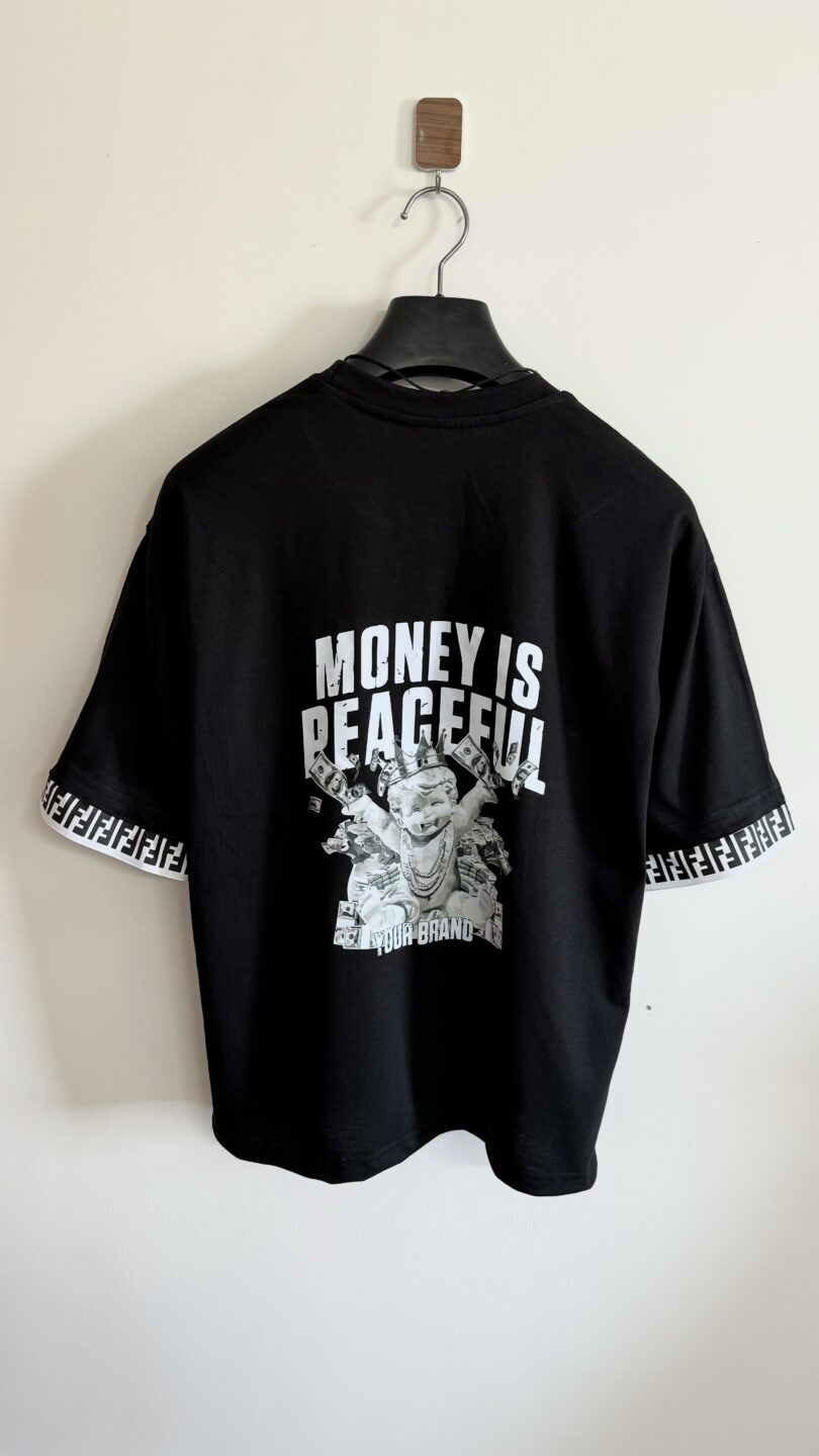 Money is peaceful oversize graphic tshirt