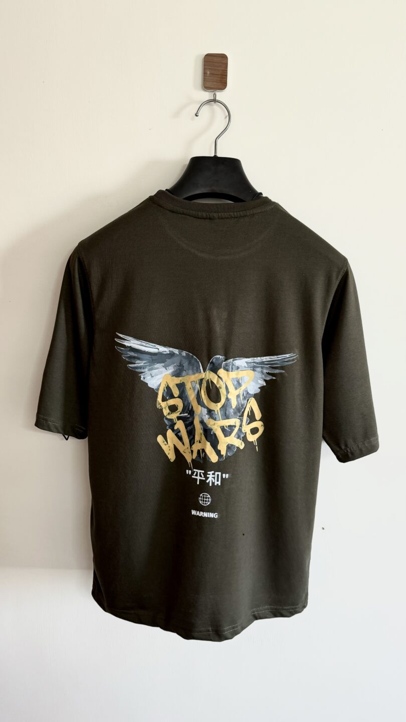 Stop wars oversize graphic tshirt