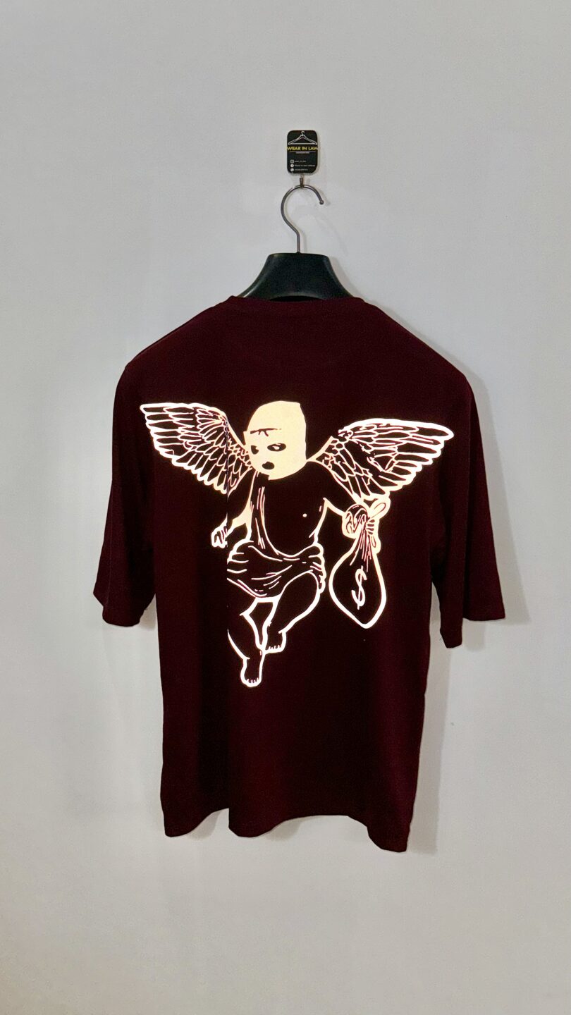 Angel theif reflector print oversize tshirt