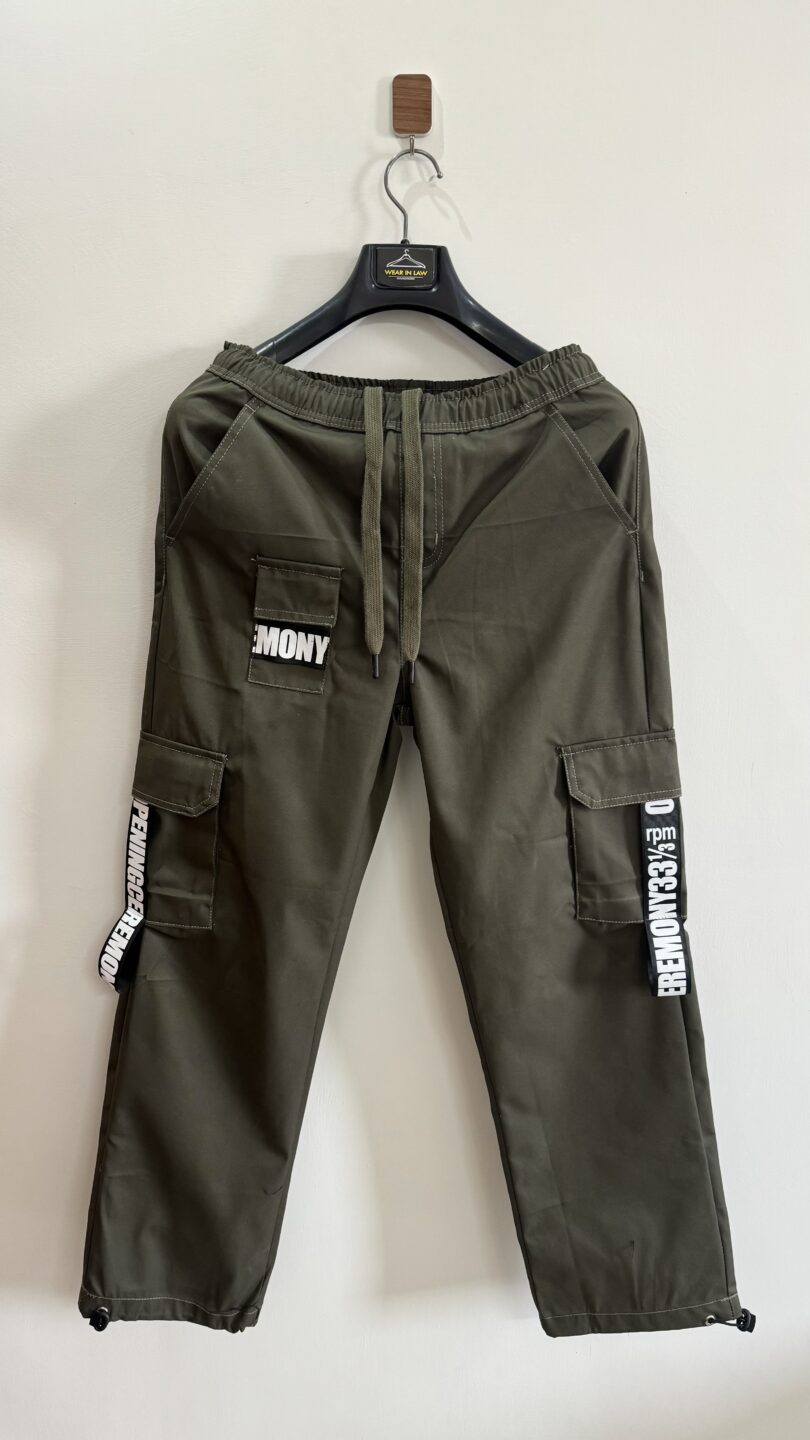 Olive Baggy fashion stripe cargo