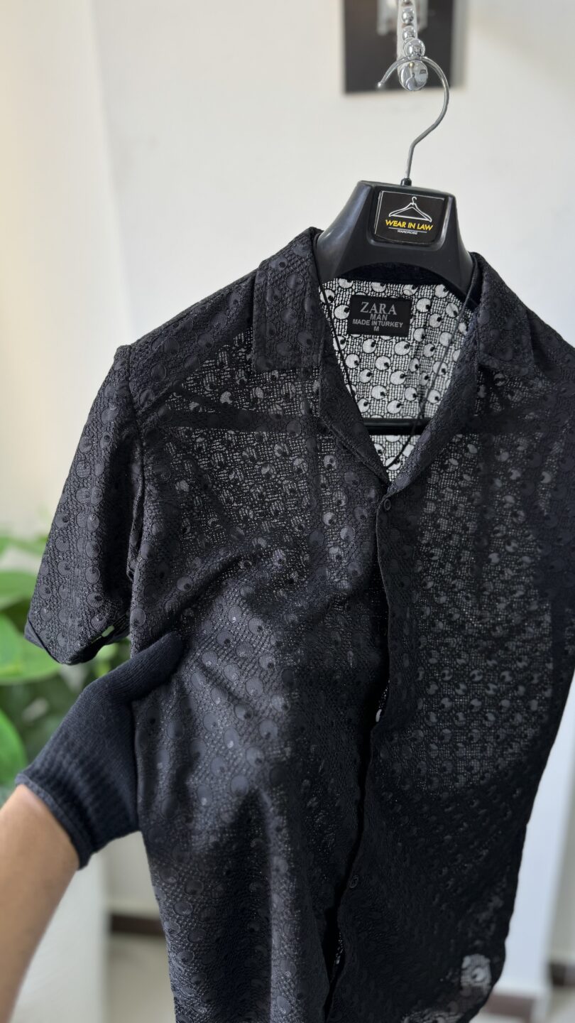Transparent light weight chickan kari shirt - Image 2