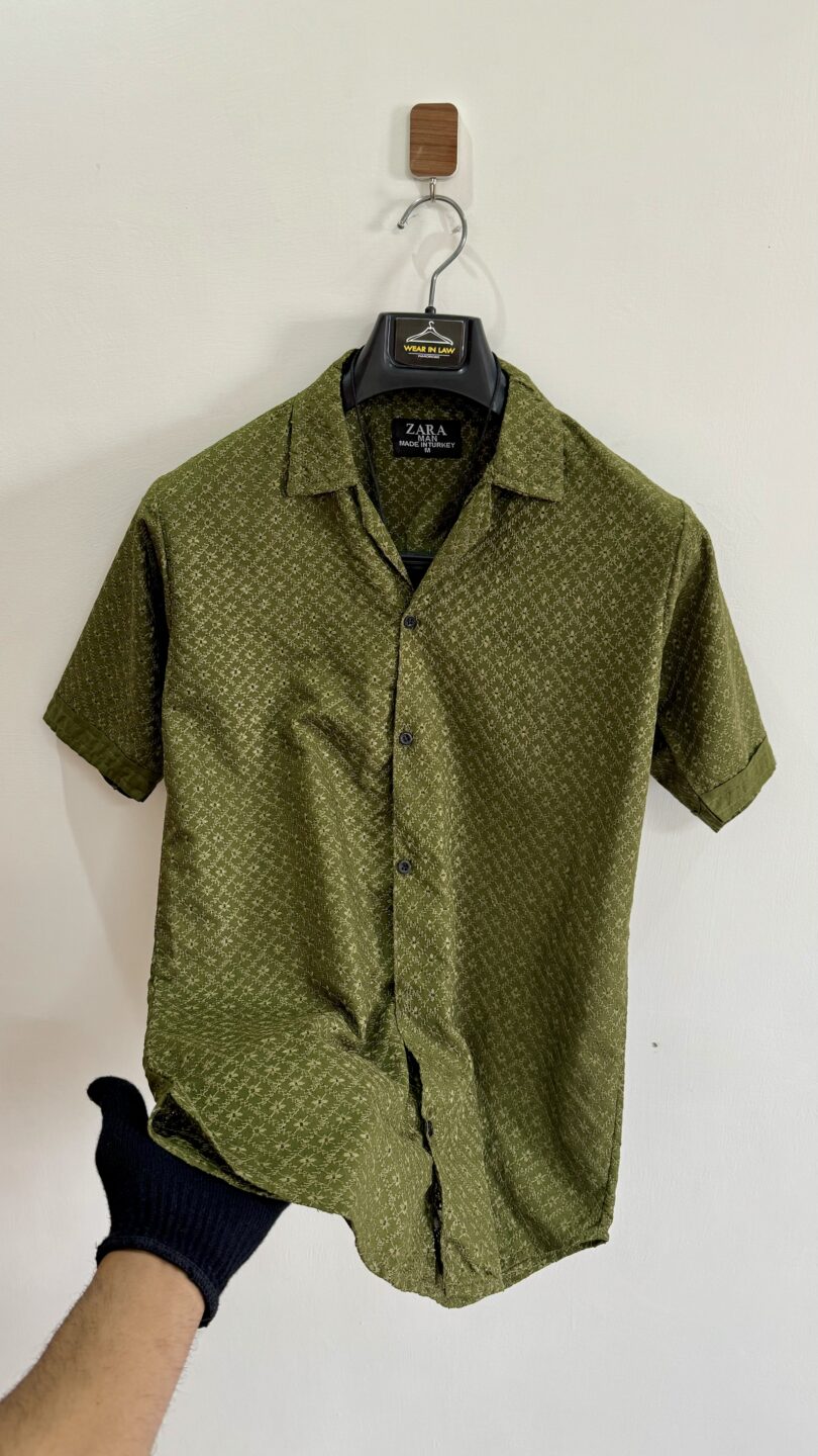 Embossed karhii chickan kari shirt