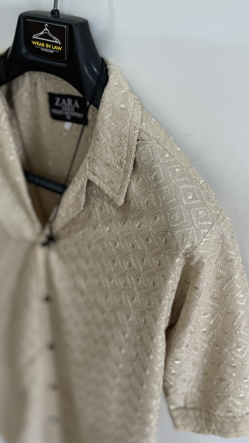 Embossed karhi skin chickan kari shirt - Image 2