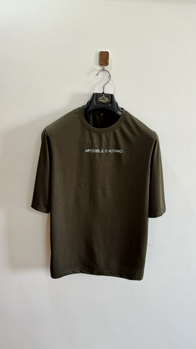 Still dreaming oversize olive tshirt - Image 2