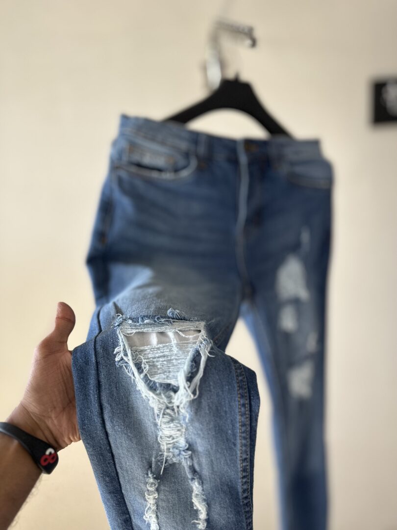 Mens Distracted damage premium jeans - Image 2