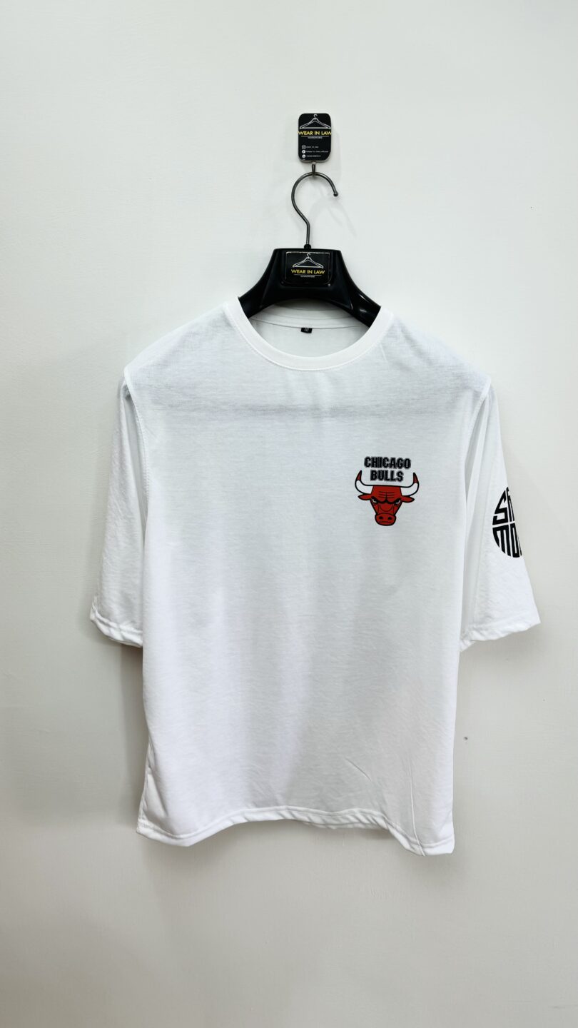 Chicago bull oversize graphic t-shirt - Image 2