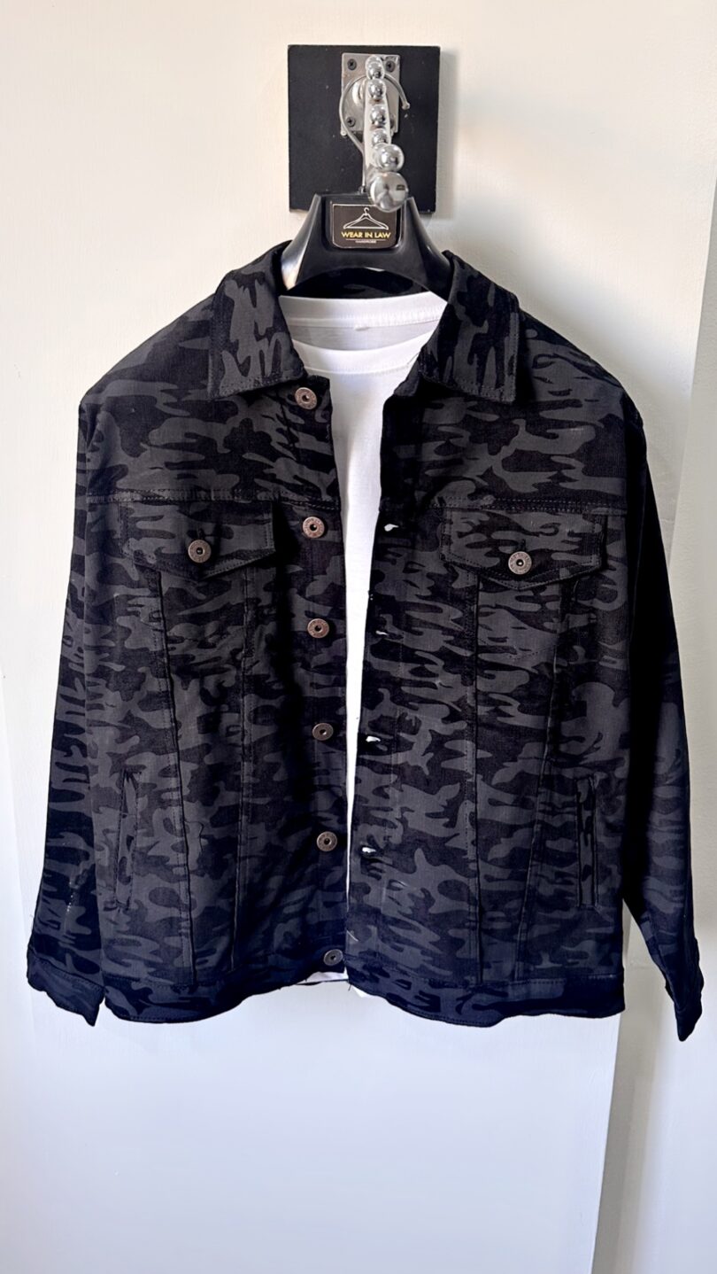 Camouflage premium denim jacket
