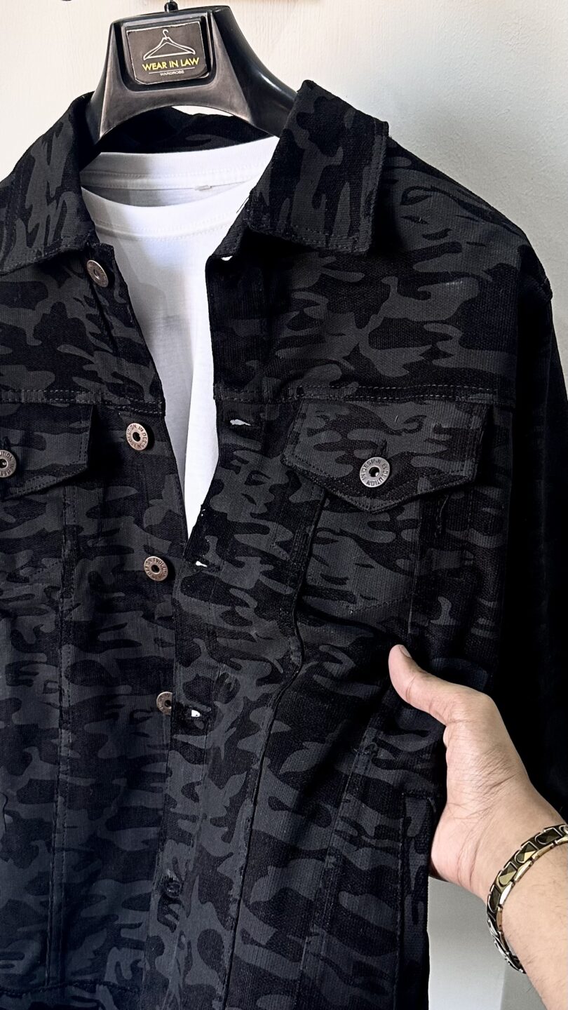 Camouflage premium denim jacket - Image 2