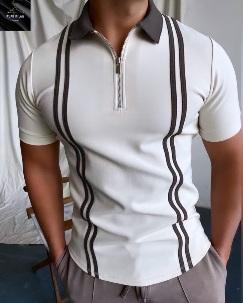Premium zipper polo tee
