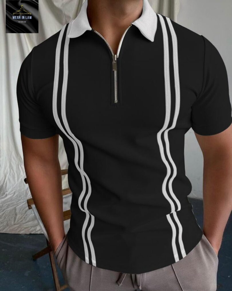 Premium zipper polo tee - Image 2