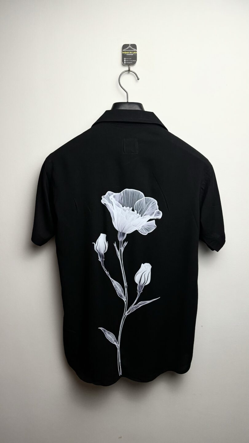 Tropical style flower short sleeves shirt - Image 3