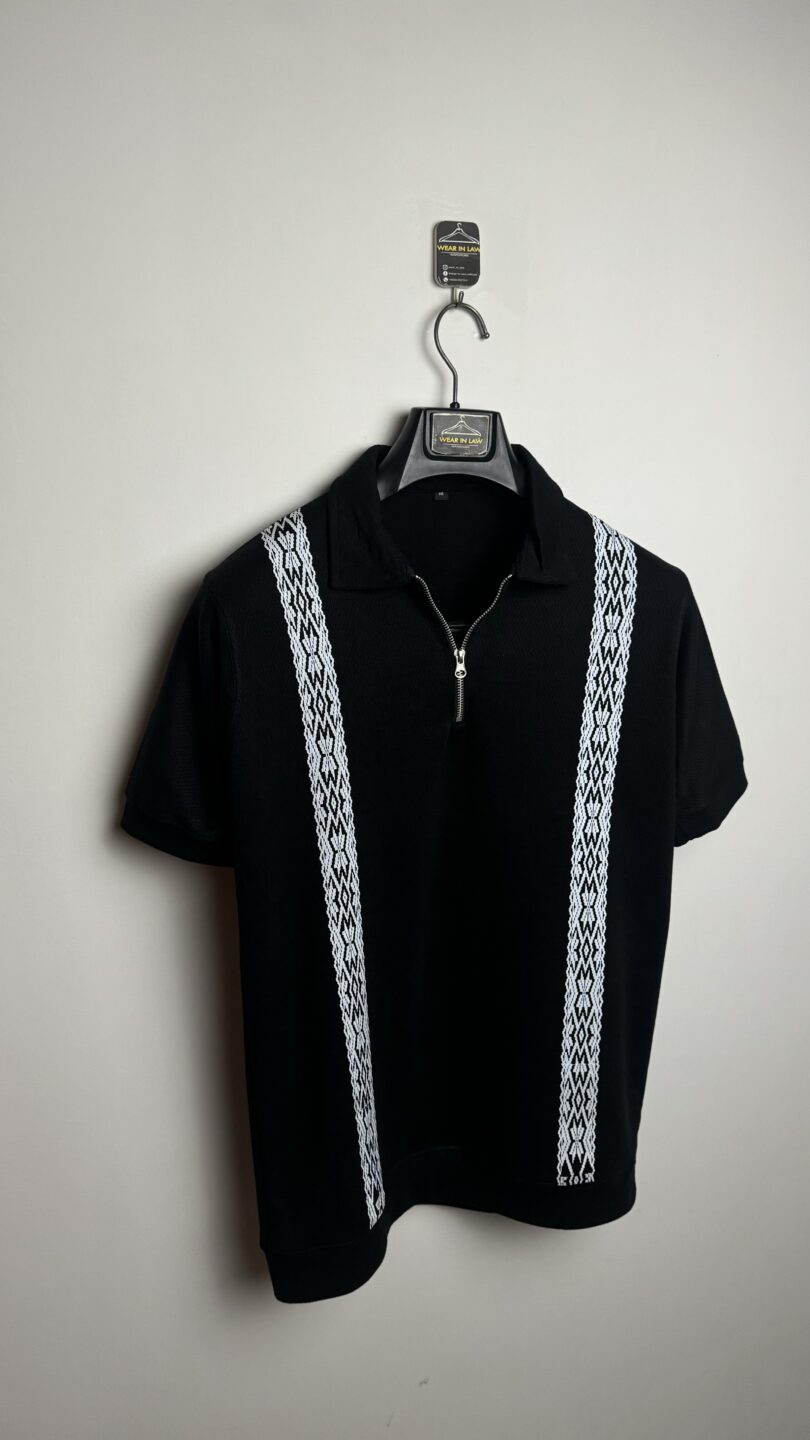 SAMAO STRIP ZIPPER POLO