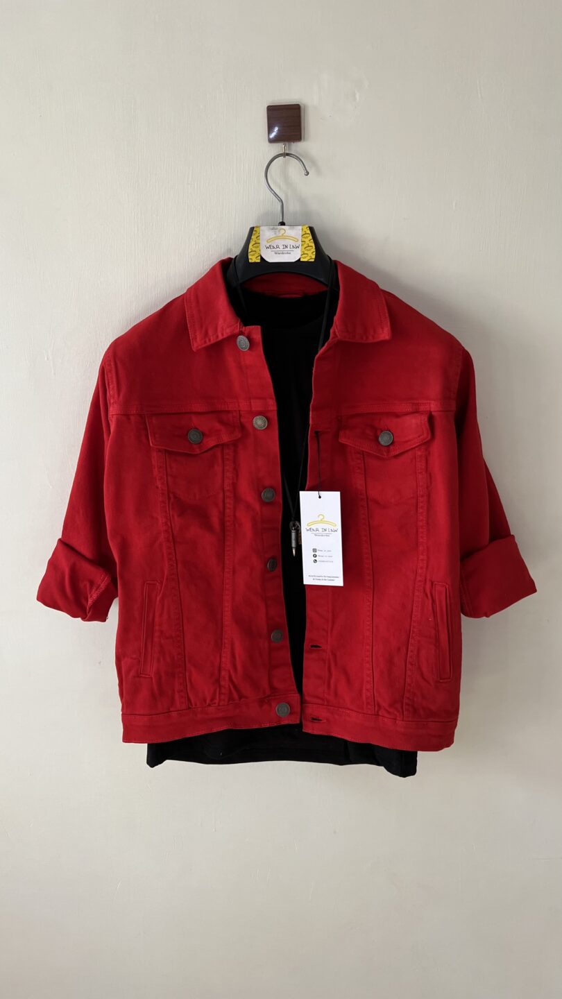 Red Premium Denim Jacket