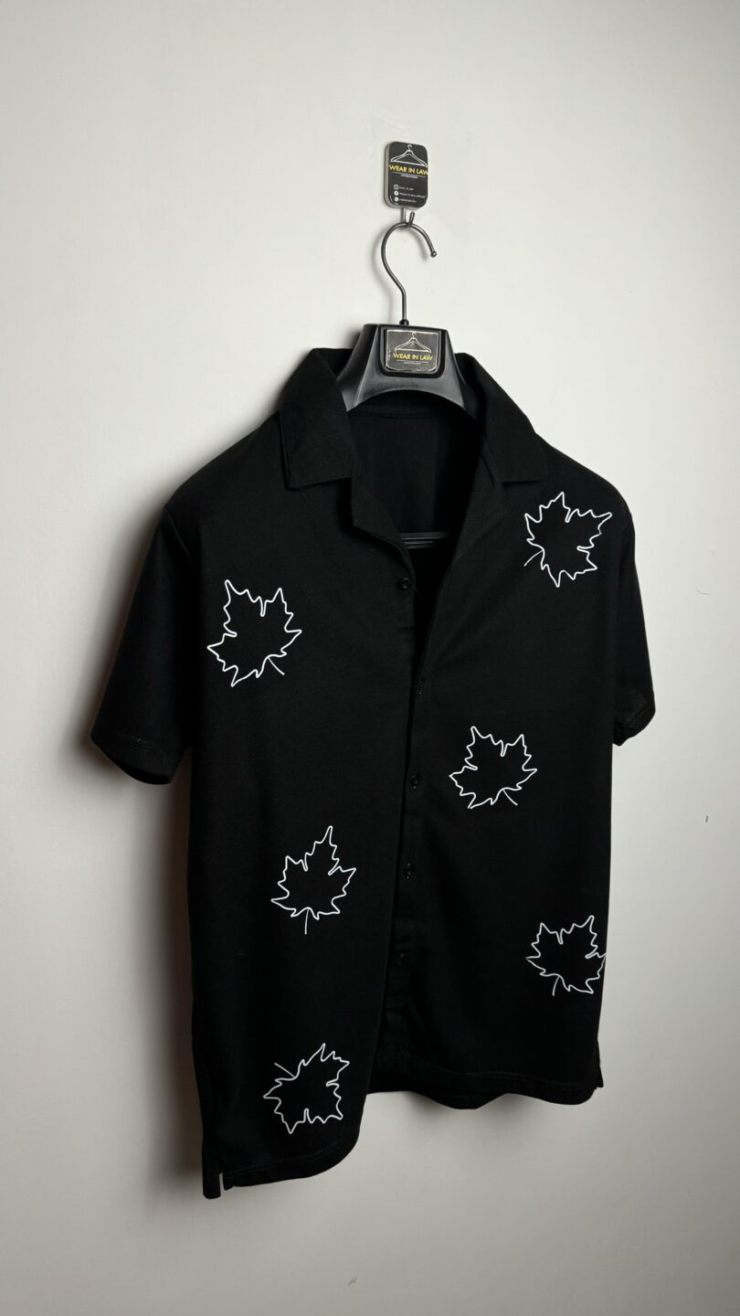 Leaf drop tropical style shirt